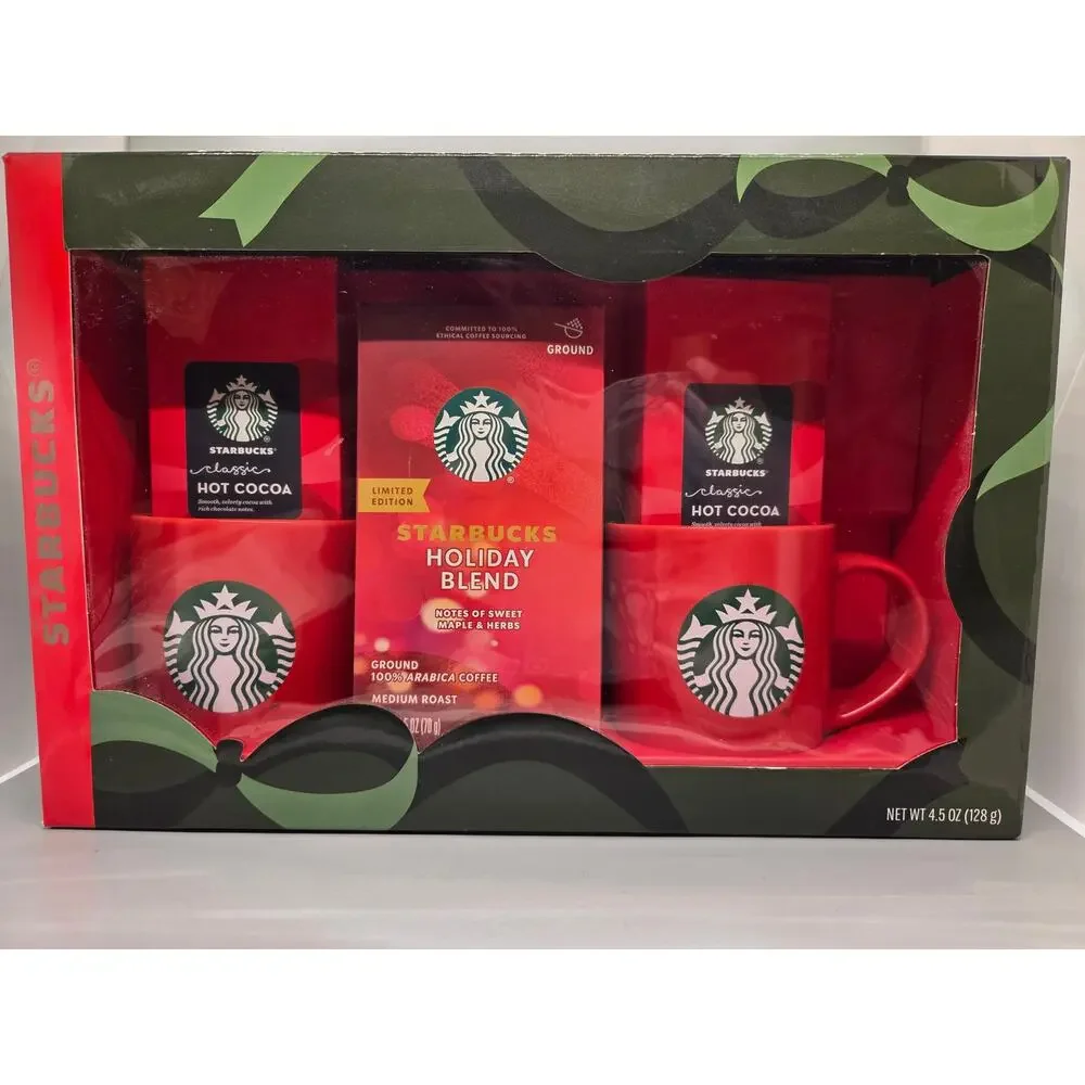 Starbucks Holiday Blend and Classic Hot Cocoa gift set